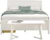 4-piece bedroom furniture set featuring a twin bed, entryway bench, vanity desk, and jewelry armoire for versatile use.
