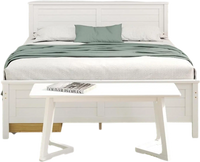 4-piece bedroom furniture set featuring a twin bed, entryway bench, vanity desk, and jewelry armoire for versatile use.