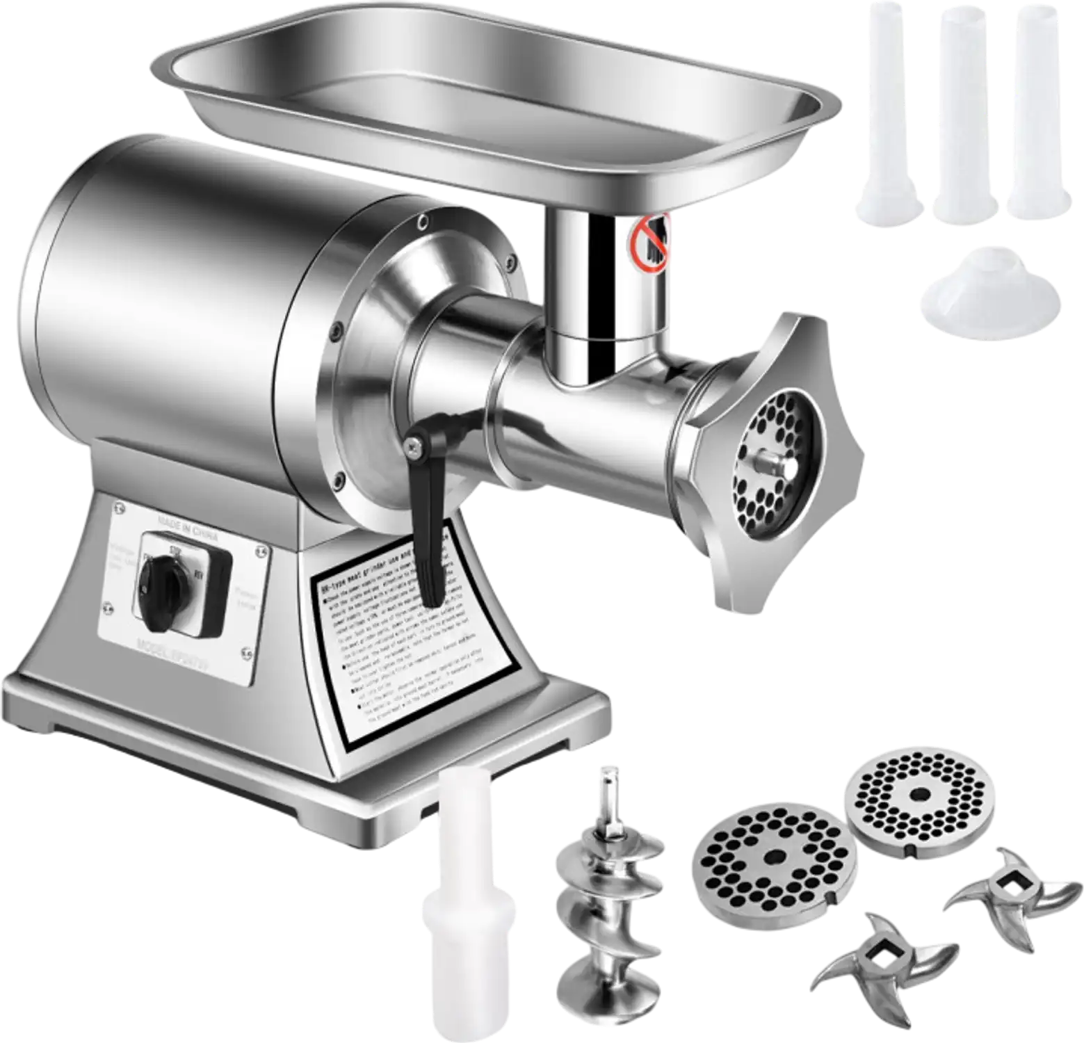 Costway Heavy Duty 1.5HP Commercial Meat Grinder Reverse Anti-Clog 98509834 New