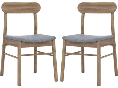 Costway Upholstered Armless Dining Chairs Set of 2 Rubber Wood 96060820 New