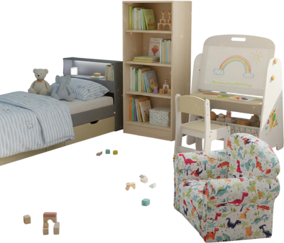 Costway Kids Bedroom Furniture Set Reading Learning Resting 71481032 New