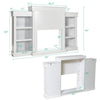 Modern 70-inch media entertainment center with 6 shelves, sturdy MDF construction, and elegant white finish for living.