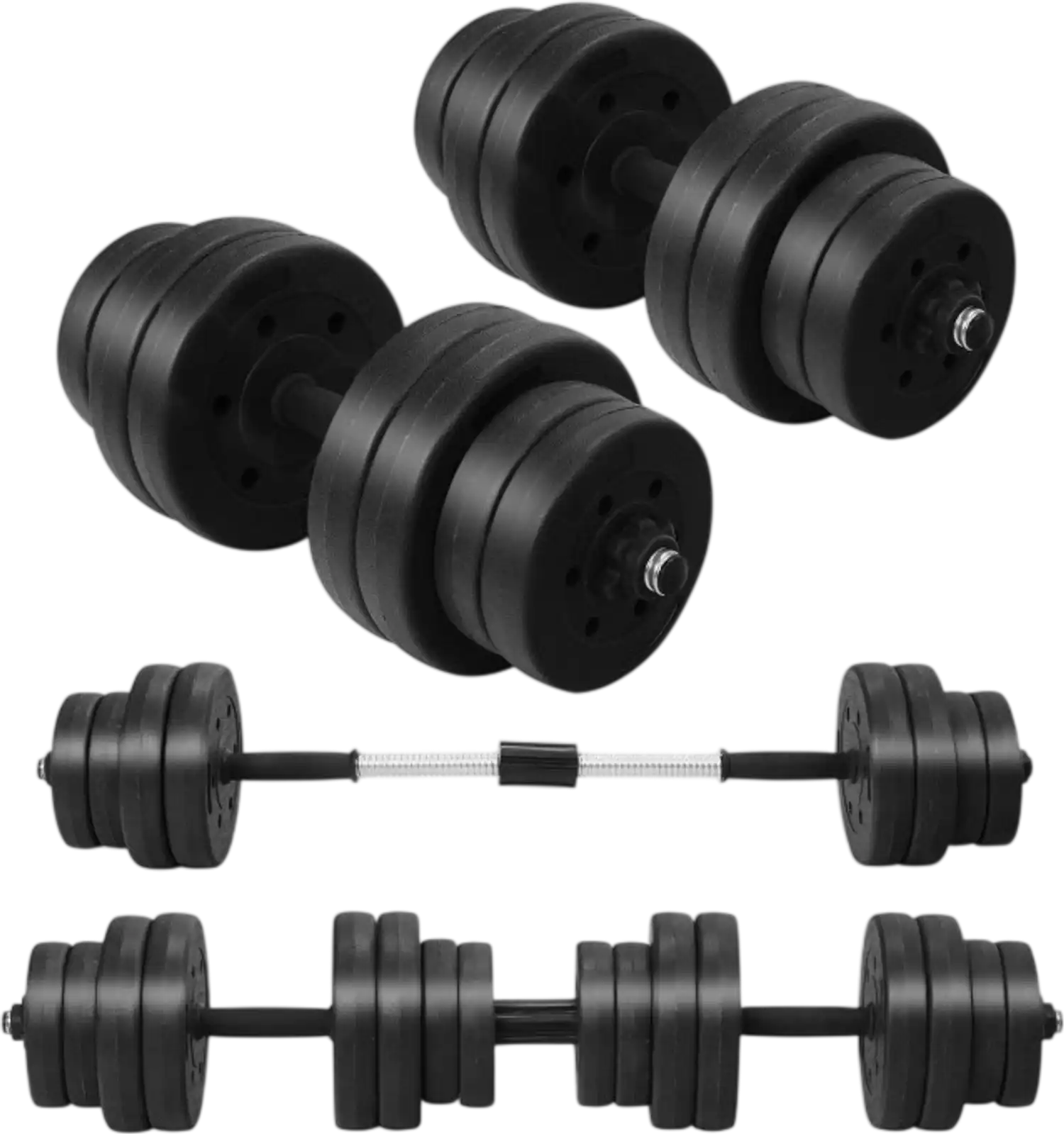 Costway 3-in-1 3HP Folding Treadmill Dumbbell Weight Set 20820233 New