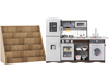 Kids Toy Storage & Pretend Play Kitchen Bundle