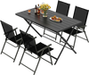 5-Piece Foldable Outdoor Dining Set for Backyard Garden Deck
