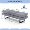 Entryway bench with removable cushions, heavy-duty metal frame, and 660 lbs capacity for comfortable shoe changing.
