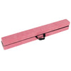 Pink carrying case for gymnastics mat and balance beam, featuring a sturdy design for easy portability and storage.