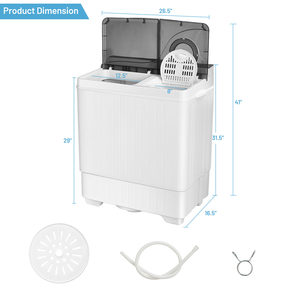Compact washer and dryer laundry combo with dual tubs, stainless steel dryer, ideal for small spaces and fast laundry.