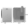 Compact washer and dryer laundry combo with dimensions 20" x 23.5" x 27.5", ideal for small spaces and efficient.