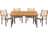 63 Inch Outdoor Dining Table & Set of 4 Patio Dining Chairs