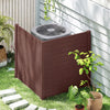 48" W x 48" H Outdoor Privacy Fence Screen Air Conditioner Fence with Galvanized Metal Ground Stakes-Brown - Gallery View 1 of 10