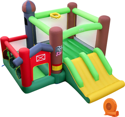 Costway Kids Castle Bounce House Dual Slides 750W Blower 14553730 New