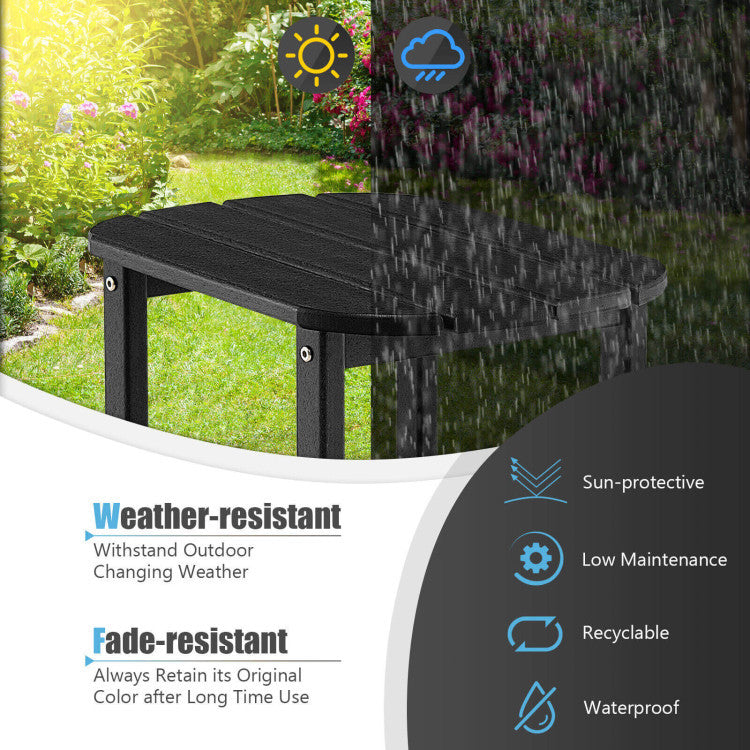 3-piece outdoor chaise lounge set with 2 adjustable recliners and side table, weather-resistant for garden relaxation.