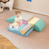 Colorful 7-piece soft play equipment with foam climbing blocks, ideal for indoor playrooms and promoting children's.