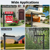 6-foot black vinyl UPVC real estate sign post with rigid steel stake, ideal for open house and home sale displays.
