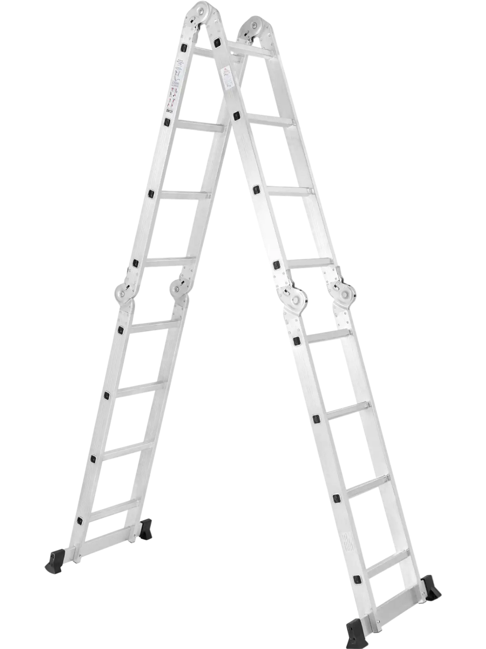 15 Feet Folding Aluminum Ladder with Safe Locking Hinge