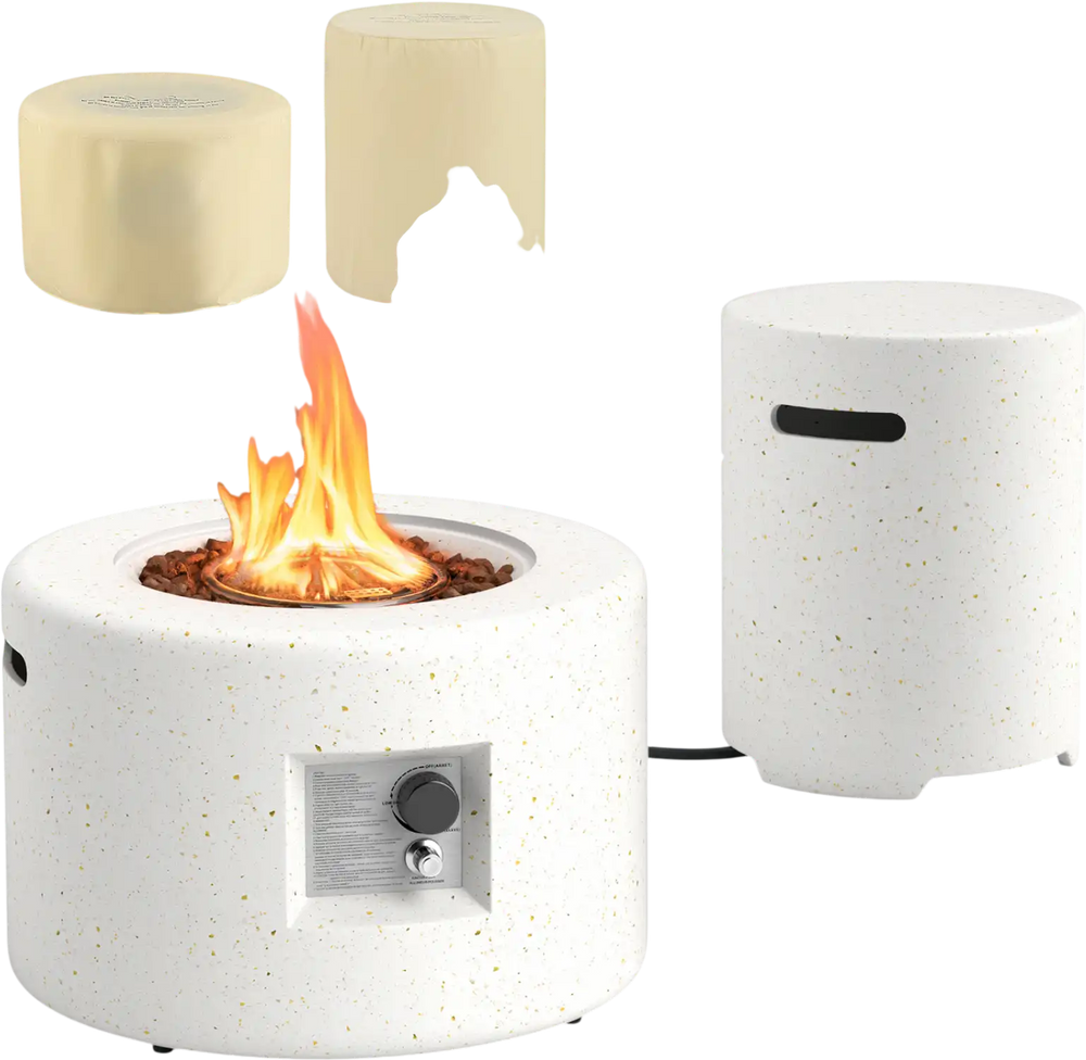40,000 BTU Fire Pit Table Set with Hideaway Tank Holder