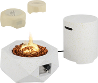 40,000 BTU Fire Pit Table Set with Stainless Steel Burner