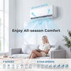 X-Pro 18000 BTU mini split AC with heat pump, featuring 7 modes, 8 fan speeds, and 4D auto swing for all-season comfort.