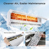 Self-cleaning function of the X-Pro 18000 BTU Mini Split AC with removable filter for easy maintenance and cleaner air.