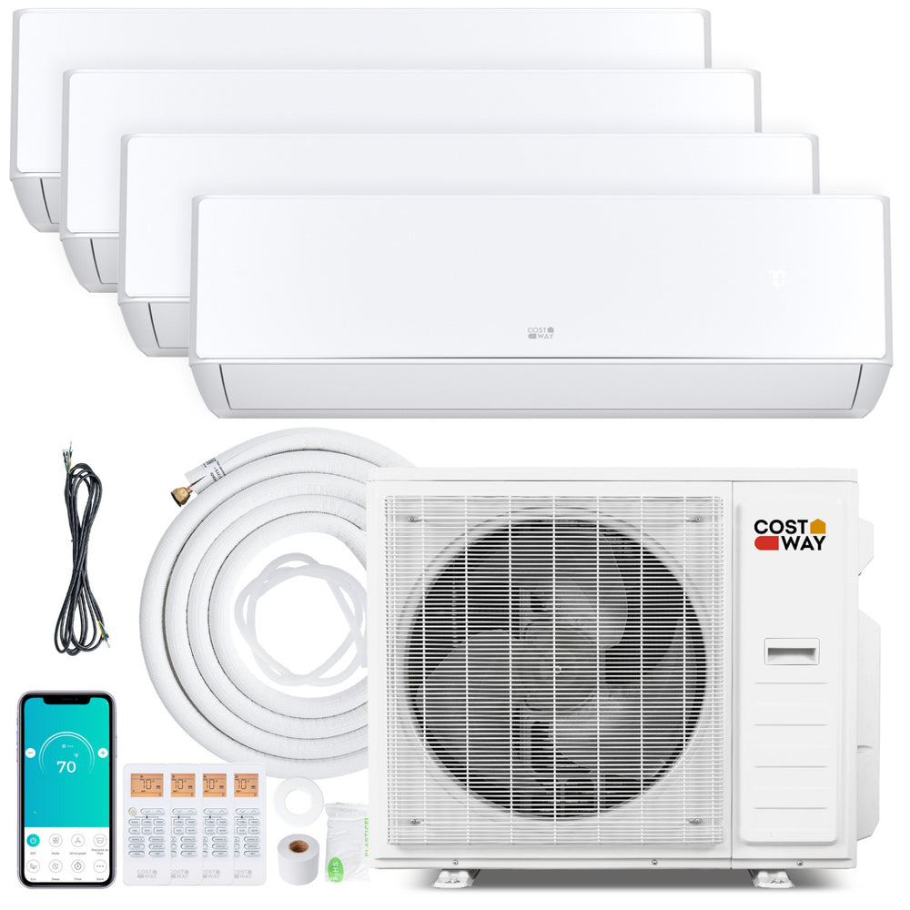 X-Pro 35000 BTU 4 Zone 22.5 SEER2 Mini Split AC with Heat Pump-9K + 9K + 9K + 9K - Gallery View 1 of 10