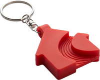 Cute Red House-Shaped Silicone Keychain with Key Ring