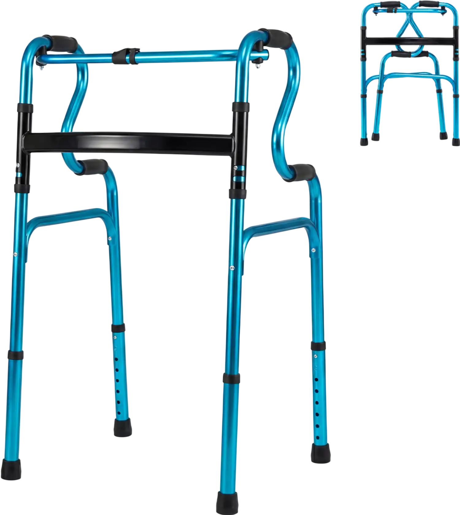 Costway Folding Aluminum Walking Frame Walker for Seniors 10853247 New