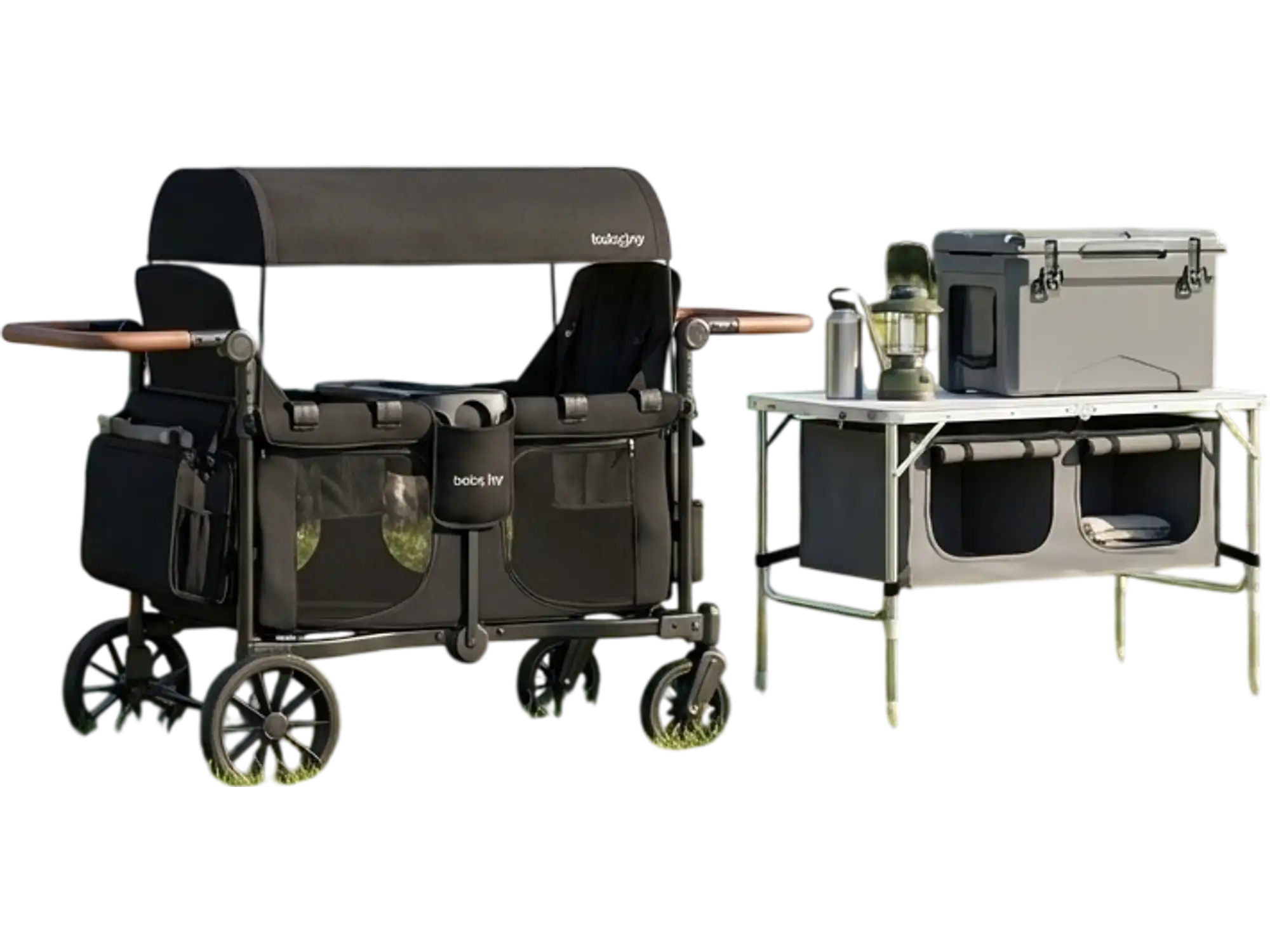 Costway 4-in-1 Family Camping Gear Set Tent Wagon Table Cooler 99208453 New