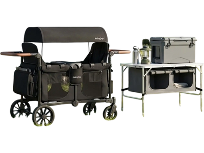 Costway 4-in-1 Family Camping Gear Set Tent Wagon Table Cooler 99208453 New