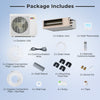 X-Pro 35000 BTU concealed ducted mini split AC package includes indoor and outdoor units, thermostats, and installation.
