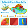 8-in-1 giant bounce house featuring two long slides, climbing walls, and a splash pool for outdoor yard fun.