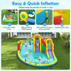 8-in-1 giant bounce house with 2 long slides, splash pool, and 780W blower for yard parties and family fun.