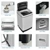 Compact washer and dryer combo with stainless steel drum, adjustable feet, and multiple wash programs for efficient.