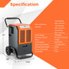 Industrial dehumidifier with 163 pints/day capacity for garages and workshops, enhancing air quality and preventing.