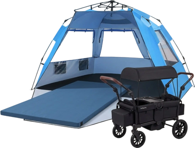 Costway 3-in-1 Family Outdoor Travel Beach Tent Set 15954355 New