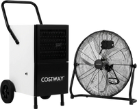 Commercial Dehumidifier and Heavy‑Duty Metal Floor Fan Combo