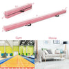 Folding gymnastics mat and portable floor balance beam set in pink, ideal for home or gym use, measuring 7' x 3.5'.