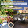 3-piece round picnic table set featuring a 10FT solar LED tilt umbrella, ideal for patio and backyard gatherings.