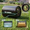 Lawn roller with 16-gallon capacity, featuring a leak-proof inlet for water or sand, ideal for garden leveling.