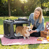 Collapsible Soft Dog Crate Travel Crate with Mesh Windows and 3 Doors-S - Gallery View 1 of 11