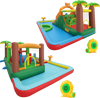 Tiger Inflatable Water Park Obstacle Bounce House with 2 Blower