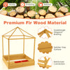 Ultimate kids outdoor play center featuring a fir wood sandbox with a protective canopy for safe, fun playtime.