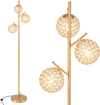 3-Globe Floor Lamp and Mid Century Modern Accent Chair