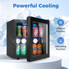 Nugget ice maker and beverage cooler combo with organized can storage and adjustable shelves for compact spaces.