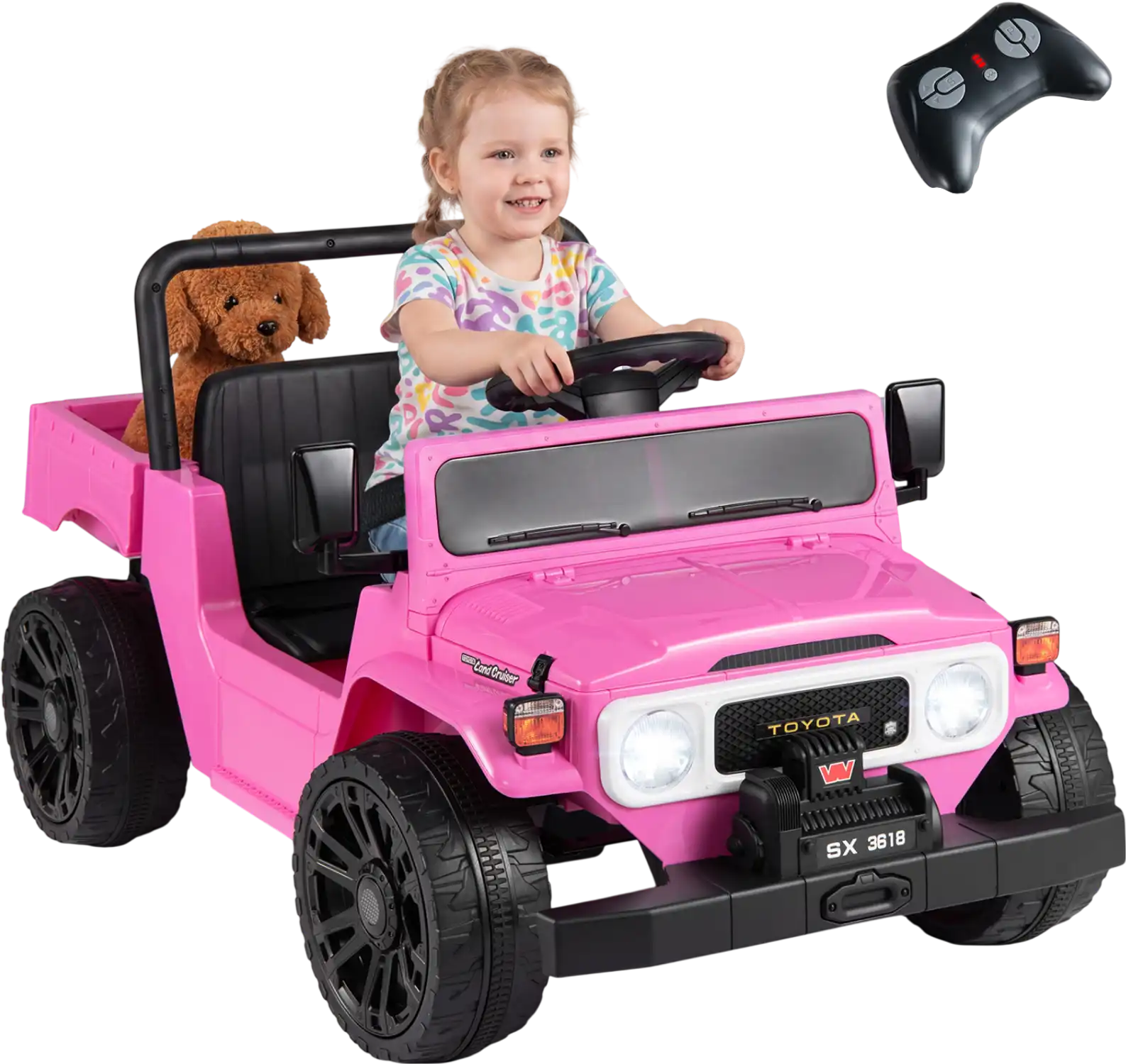 Costway Licensed Toyota 12V Electric Kids Ride-On Truck Dump Bed Music 39510156 New