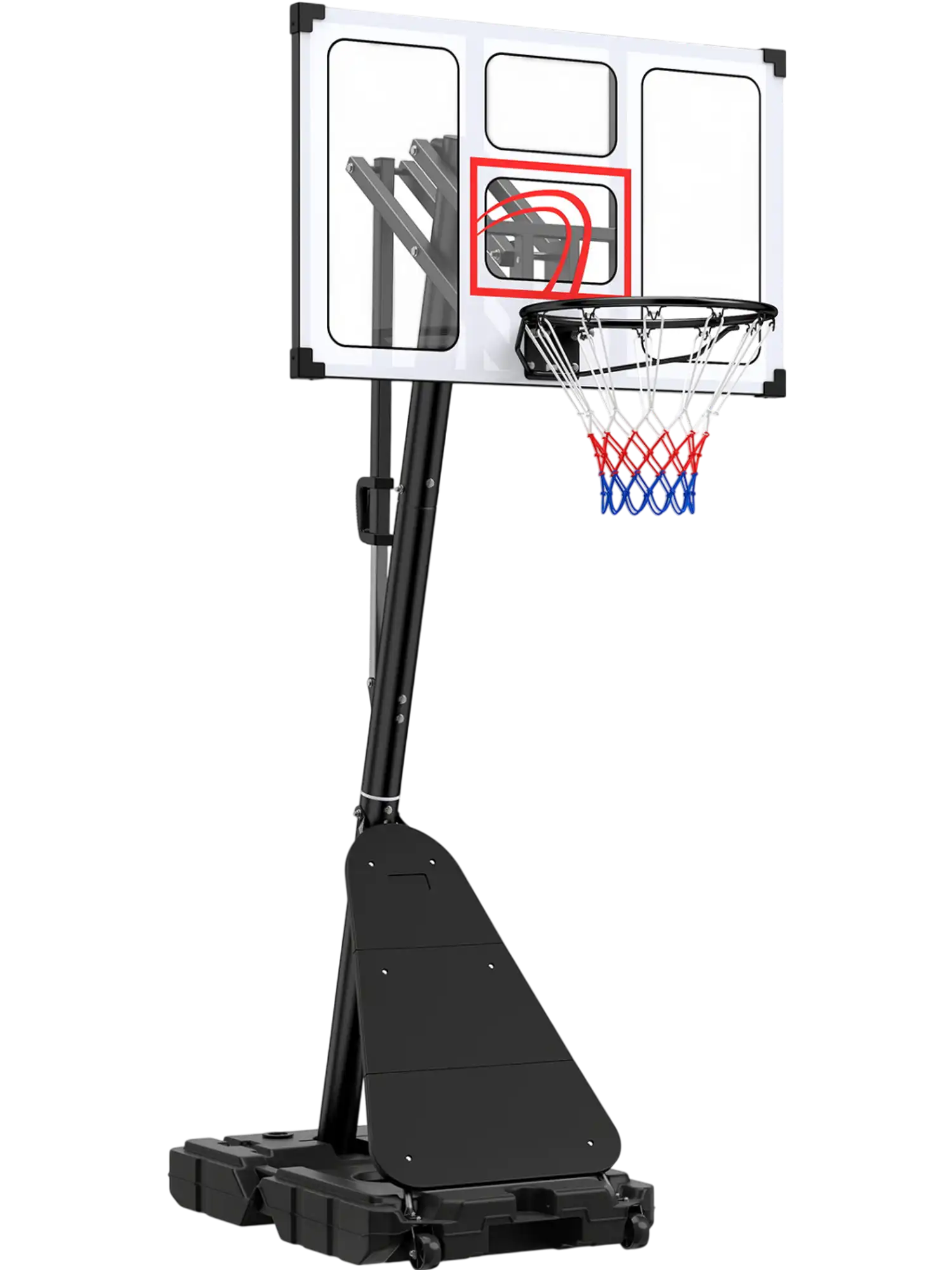 Costway Portable Basketball Hoop 4.9-10' Adjustable Fillable Base Ball Storage 53503755 New