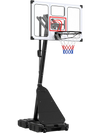 4.9-10 Feet Portable Basketball Hoop 10 Levels Adjustable with Fillable Base and Ball Storage