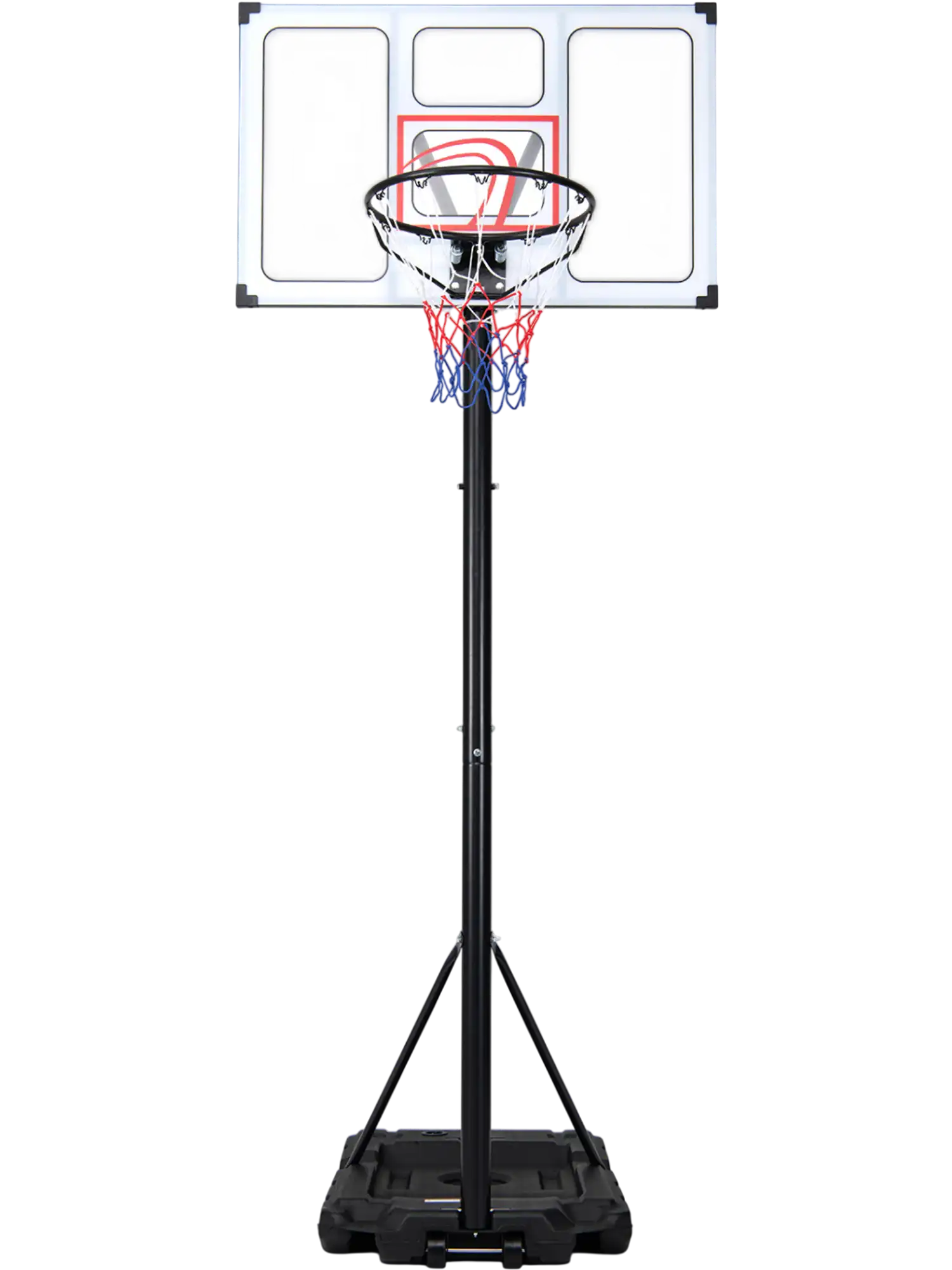 Costway Portable Basketball Hoop 4.1-10' 18-Level Adjustable Heavy Duty Base 35576901 New