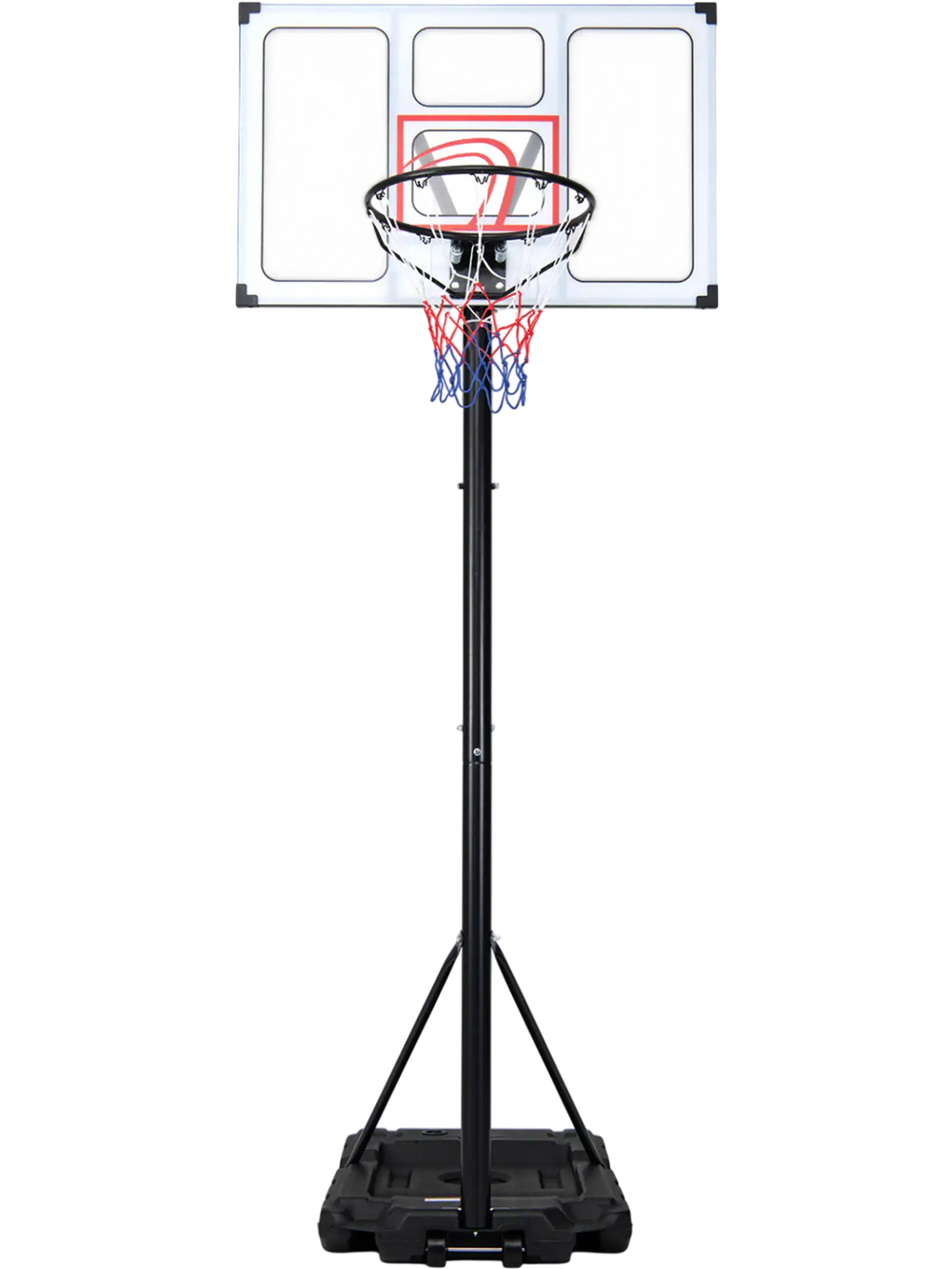 4.1-10 Feet Portable Basketball Hoop 18-Level Adjustable with Heavy Duty Fillable Base