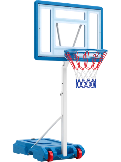 Costway Adjustable Pool Basketball Hoop Shatterproof Backboard 3.3-3.9' 35937563 New